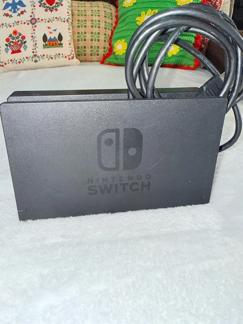 Nintendo Black Switch Dock with Attached HDMI Cable